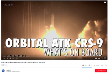 VIDEO: Orbital ATK CRS-9 Mission to the Space Station: What’s On Board?