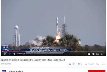 VIDEO: SpaceX F9 Block 5 Bangabandhu Launch from Playa Linda Beach