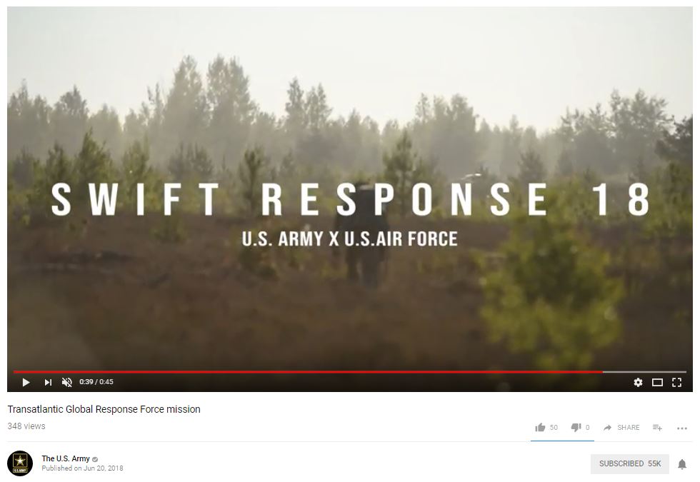 VIDEO: Transatlantic Global Response Force mission