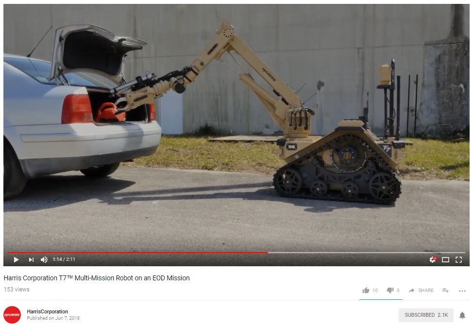 VIDEO: Harris Corporation T7™ Multi-Mission Robot on an EOD Mission