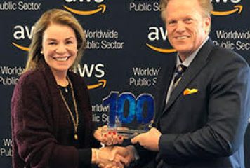 Jim Garrettson, CEO of Executive Mosaic, Presents Teresa Carlson Her Fifth Consecutive Wash100 Award