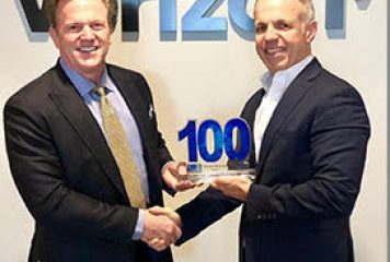 Jim Garrettson, CEO of Executive Mosaic, Presents Michael Maiorana, Public Sector SVP of Verizon, His First Wash100 Award