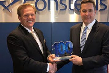 Jim Garrettson, CEO of Executive Mosaic, Presents Tim Reardon, CEO of Constellis, His Third Wash100 Award
