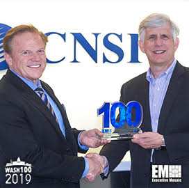 Jim Garrettson, CEO of Executive Mosaic, Presents Todd Stottlemyer, CEO of Client Network Services, Inc., His First Wash100 Award