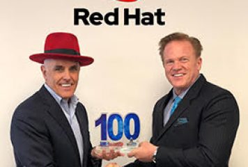 Jim Garrettson, CEO of Executive Mosaic, Presents Paul Smith, SVP and GM of Red Hat, His Third Wash100 Award