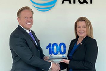 Jill Singer, VP of National Security for AT&T’s Global Public Sector, Receives Fifth Wash100 Award From Jim Garrettson, CEO of Executive Mosaic