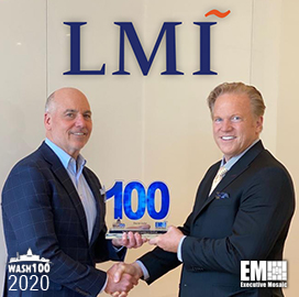 David Zolet, President and CEO of LMI, Receives Third Consecutive Wash100 Award From Jim Garrettson, CEO of Executive Mosaic