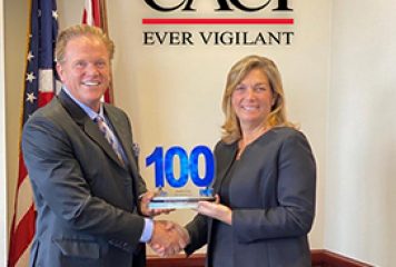 DeEtte Gray, President of CACI US Operations, Receives Fourth Wash100 Award From Jim Garrettson, CEO of Executive Mosaic