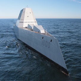 Raytheon Awarded $121M Navy Contract Modification for Zumwalt-Class Ship Logistics, Engineering Services