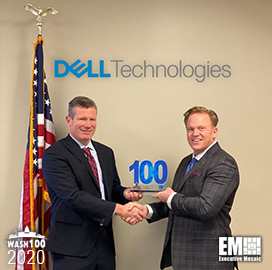 Jim Garrettson, CEO of Executive Mosaic, Presents Steve Harris, Dell Technologies’ SVP & GM, Fifth Consecutive Wash100 Award