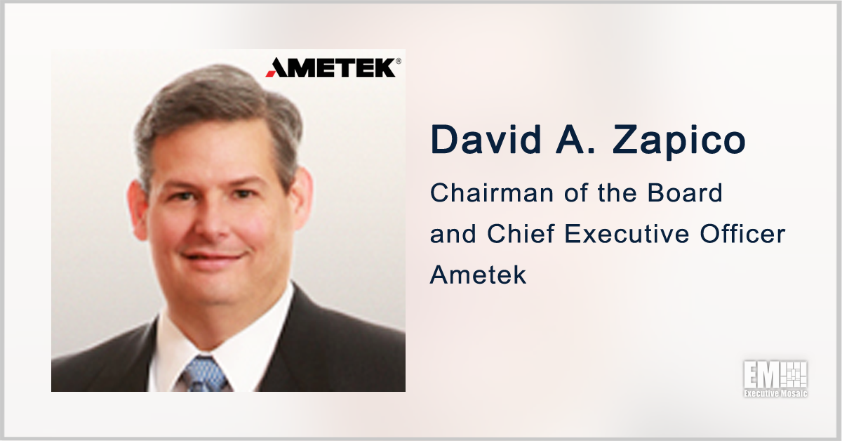 Ametek Closes $1.35B Abaco Systems Buy; David Zapico Quoted