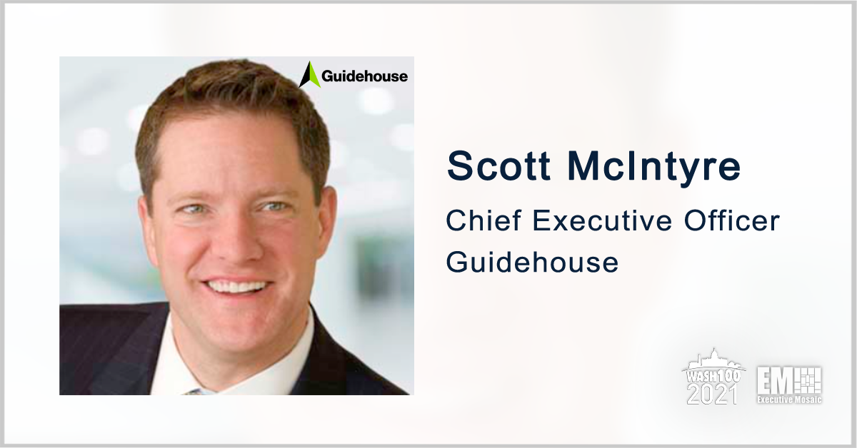 Guidehouse CEO Scott McIntyre Receives Fifth Consecutive Wash100 Award