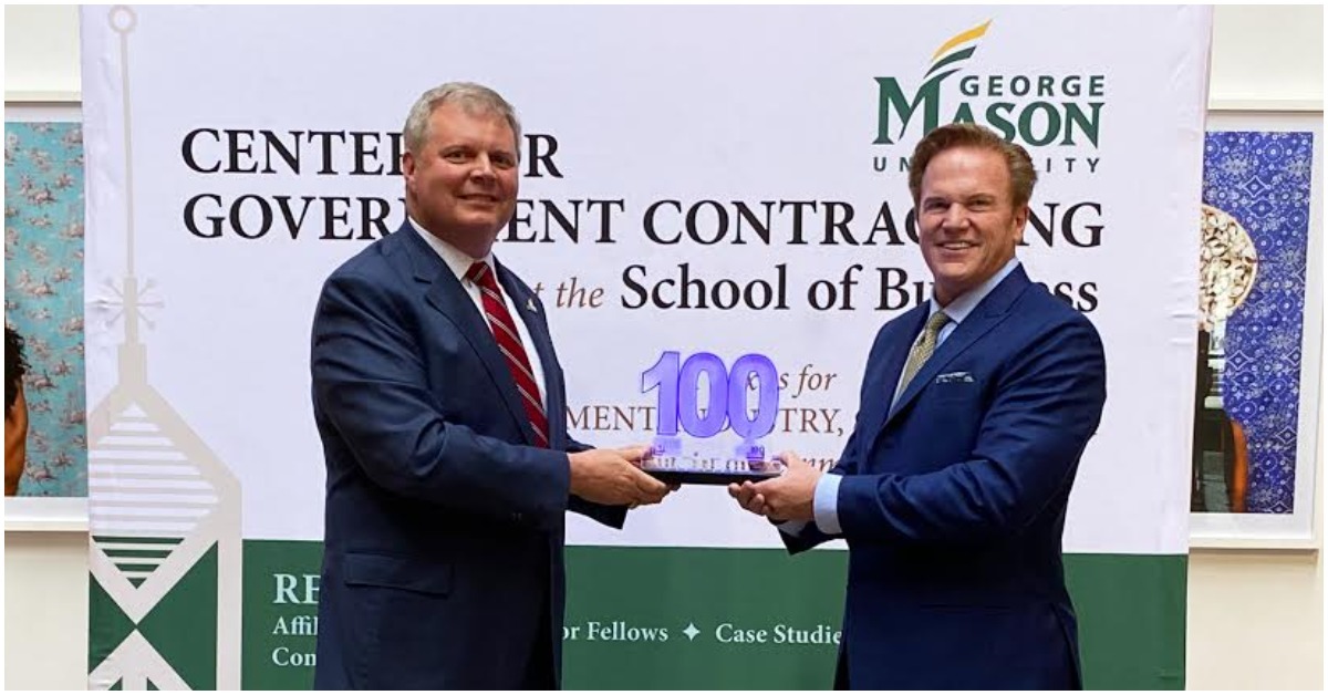 George Mason University’s Jerry McGinn Receives First Wash100 Award From Executive Mosaic CEO Jim Garrettson