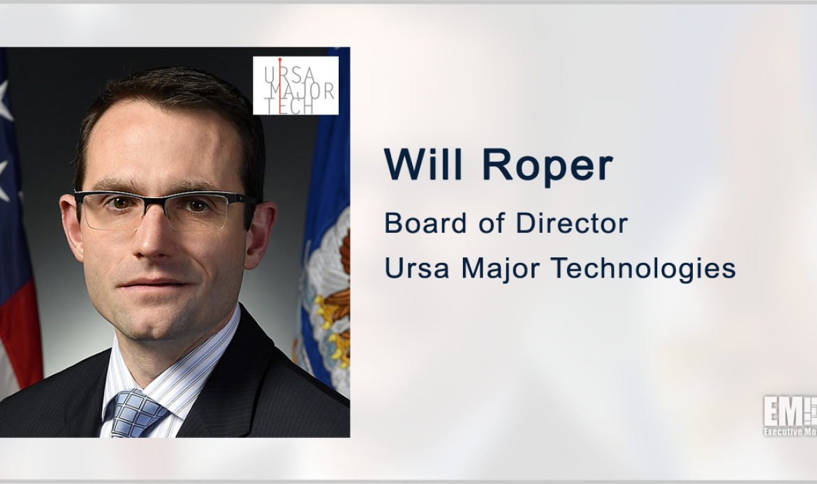 Will Roper Joins Board of Propulsion Tech Developer Ursa Major