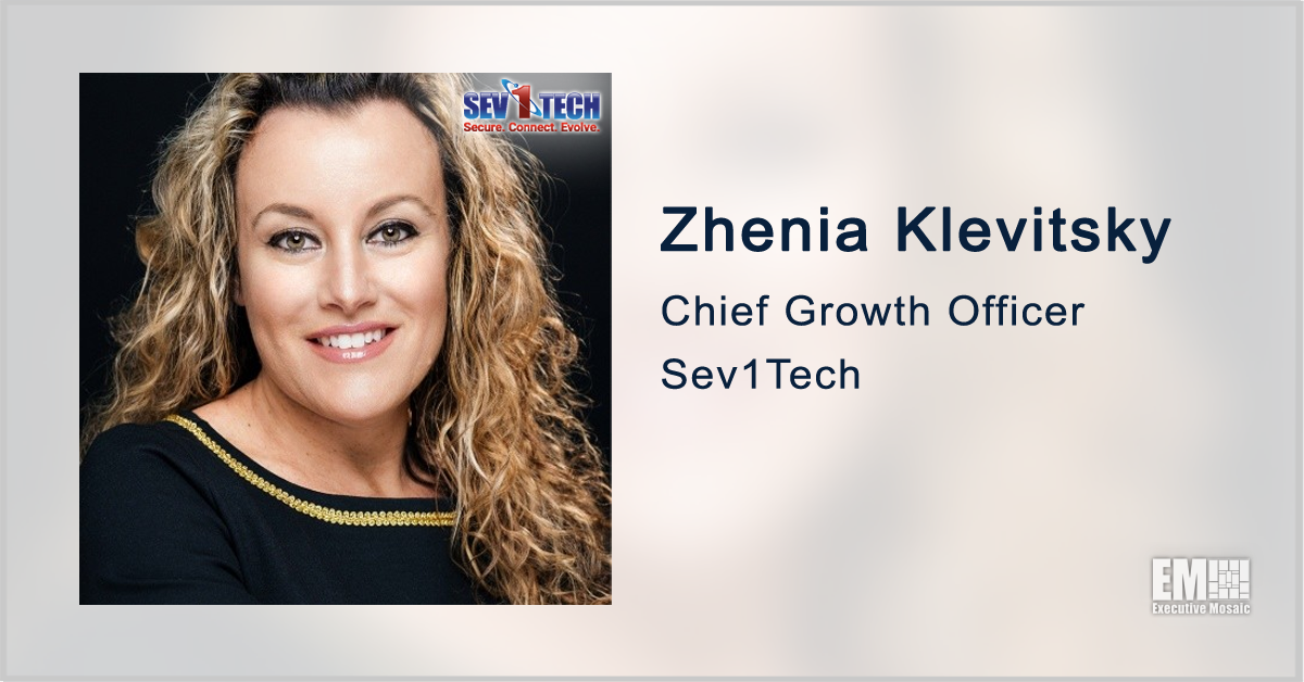 Zhenia Klevitsky Named Chief Growth Officer of Sev1Tech; Robert Lohfeld Quoted