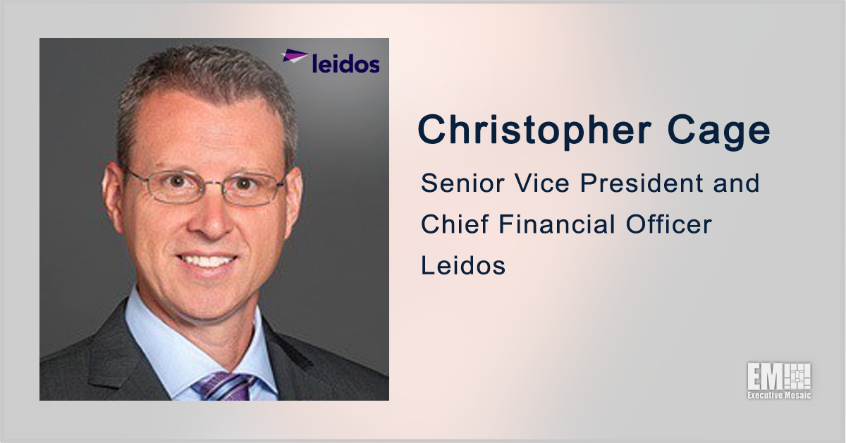 Christopher Cage to Succeed James Reagan as Leidos CFO; Roger Krone Quoted