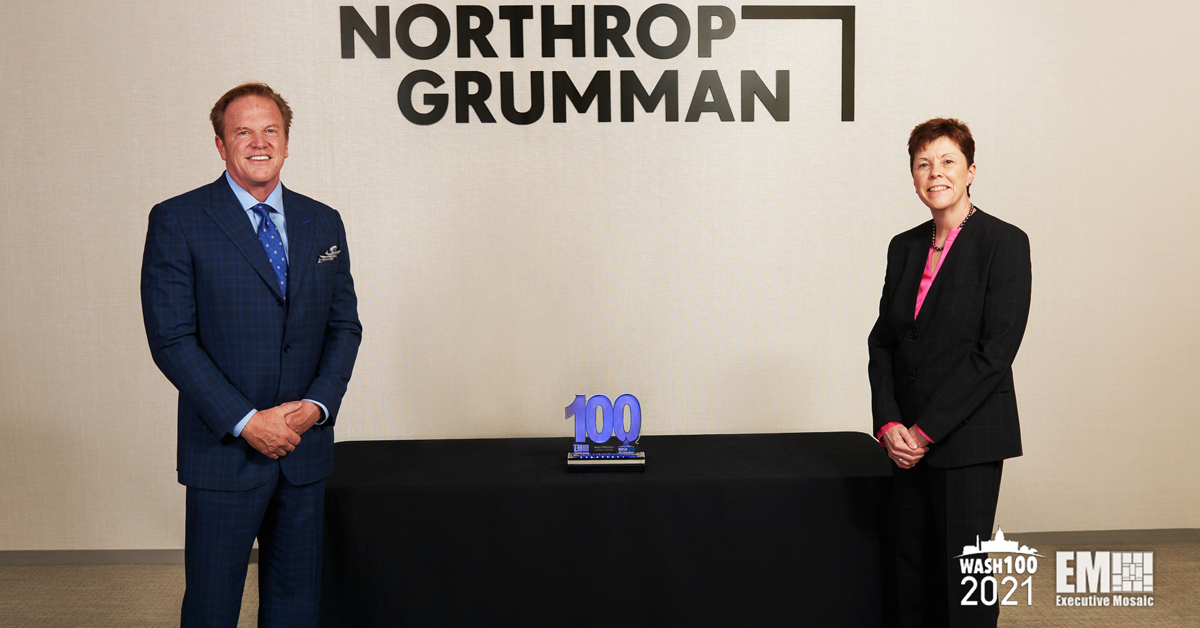 Mary Petryszyn, Northrop Defense Systems Sector President, Receives First Wash100 Award From Executive Mosaic CEO Jim Garrettson
