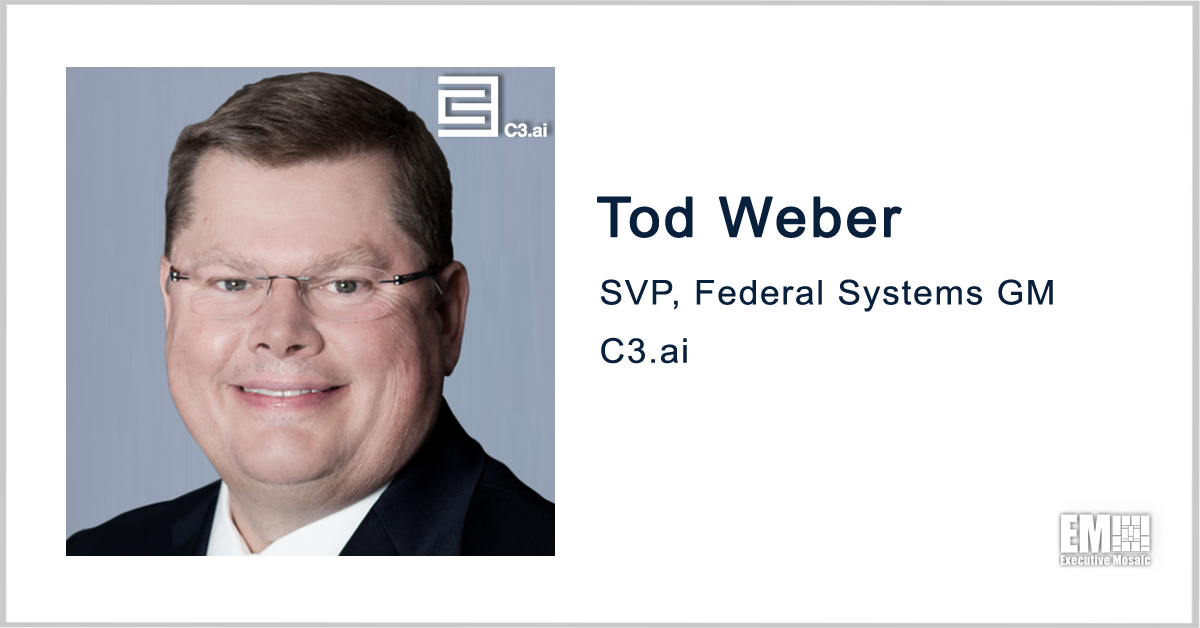 Tod Weber Named C3 AI Federal Systems Group Head