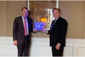 Executive Mosaic CEO Jim Garrettson Presents Department of the Navy CIO Aaron Weis Second Consecutive Wash100 Award