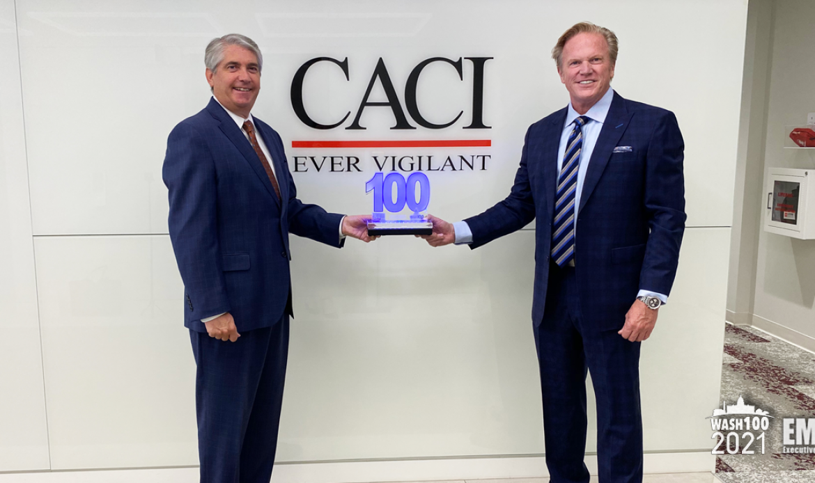 CACI President, CEO John Mengucci Presented Second Consecutive Wash100 Award by Executive Mosaic CEO Jim Garrettson