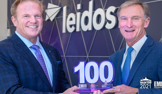Leidos Chairman, CEO Roger Krone Presented Eighth Consecutive Wash100 Award By Executive Mosaic CEO Jim Garrettson