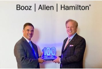 Booz Allen EVP Robert Silverman Presented His First Wash100 Award By Executive Mosaic CEO Jim Garrettson