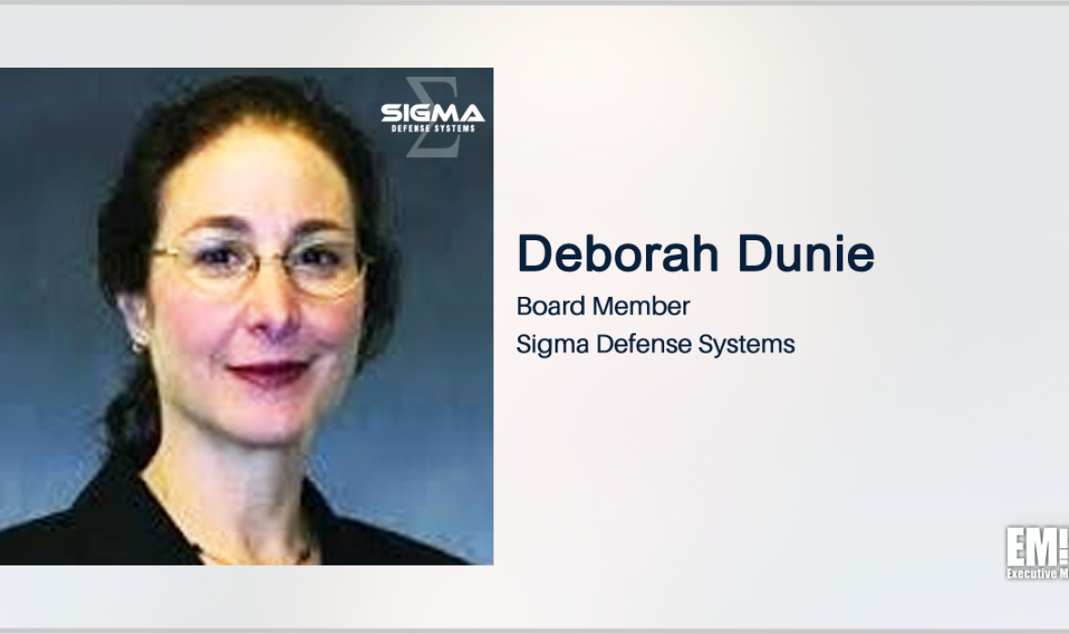Deborah Dunie Appointed to Sigma Defense Systems Board