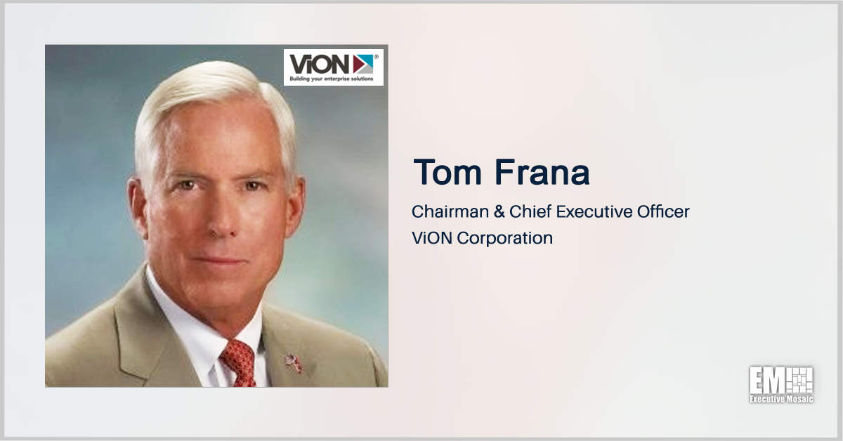 ViON Books $184M IRS IT Support Contract; Tom Frana Quoted