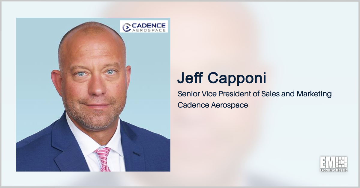 Aerospace Industry Vet Jeff Capponi Named Sales & Marketing SVP at Cadence