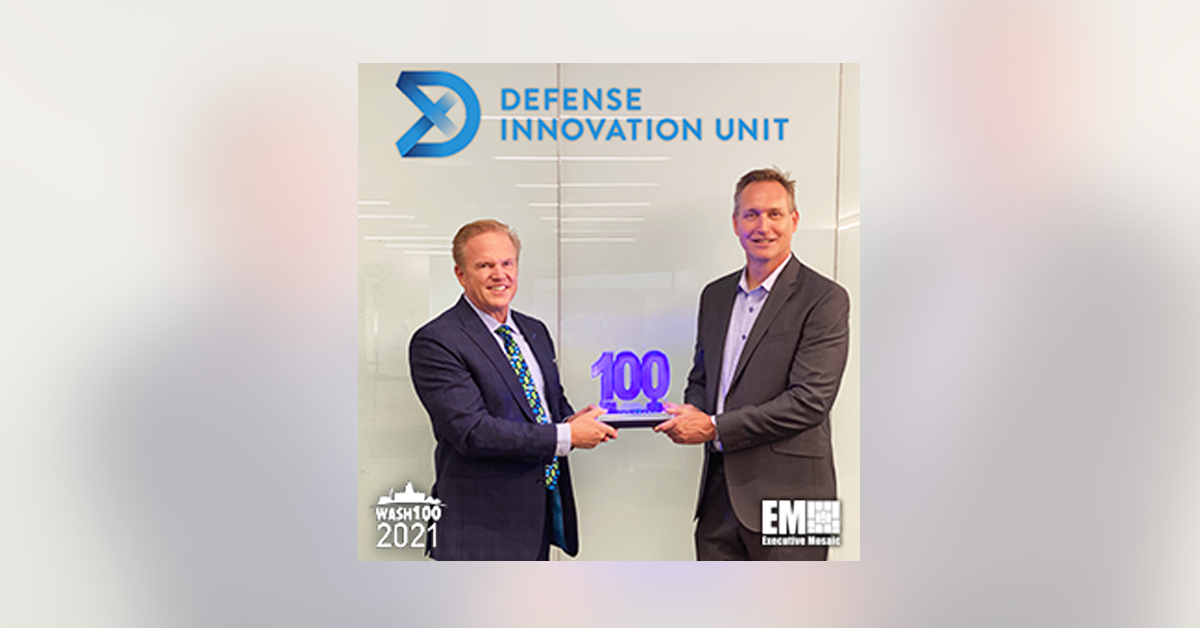 DIU’s Mike Madsen Receives 2021 Wash100 Award From Executive Mosaic CEO Jim Garrettson