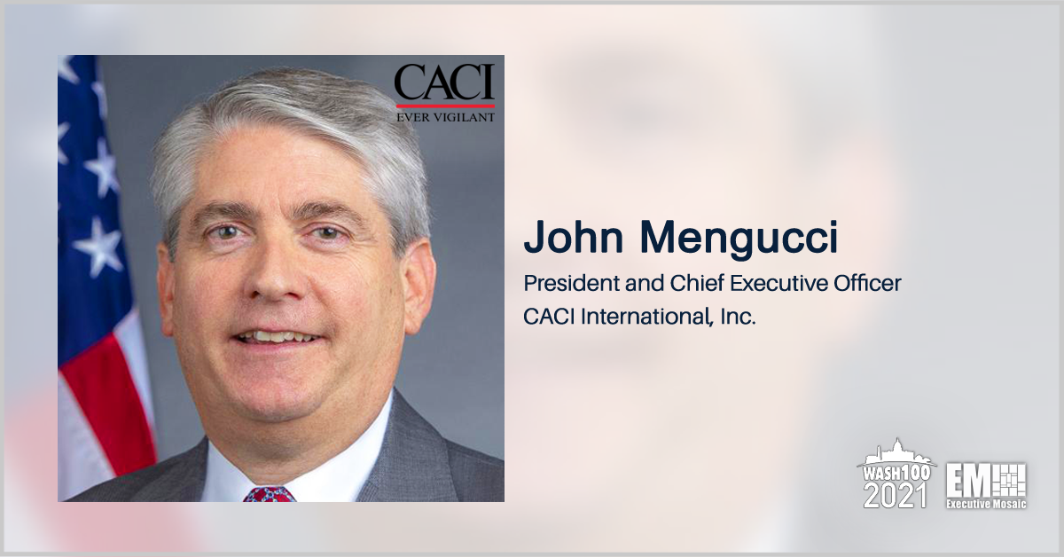 CACI to Continue Navy HR System Support via $575M IDIQ Contract; John Mengucci Quoted