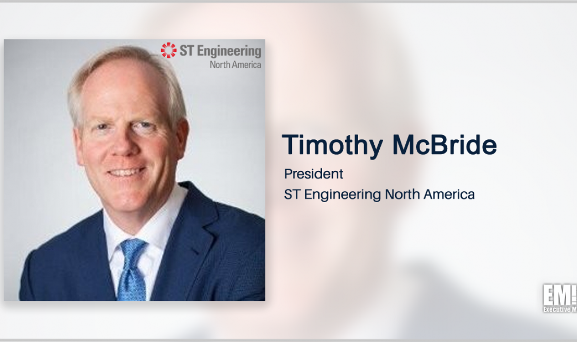 Timothy McBride Named ST Engineering North America President