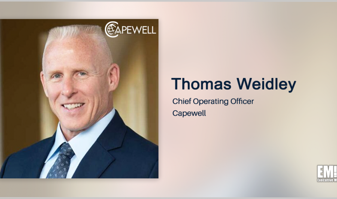 USMC Vet Thomas Weidley Appointed Capewell COO