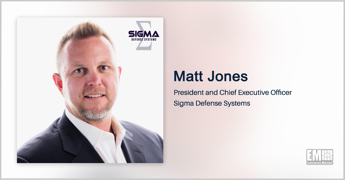 Sigma Defense Wins $250M IDIQ to Support DOD Sensor Data Hub; Matt Jones Quoted
