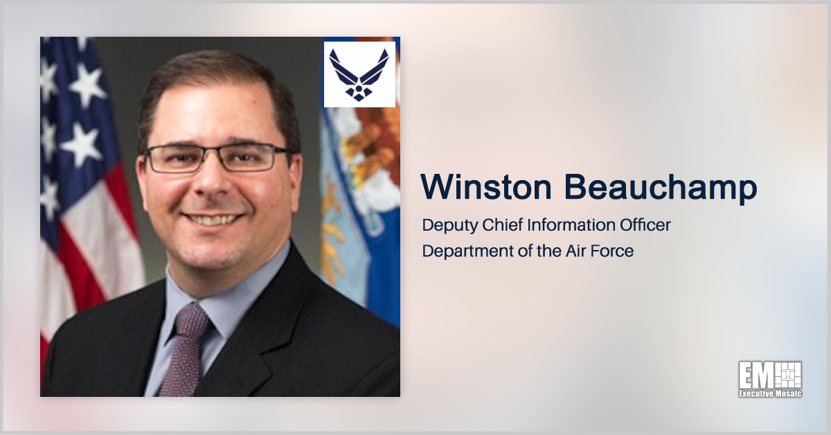 Air Force Deputy CIO Winston Beauchamp Delivers Keynote Address on Enterprise IT Modernization During Potomac Officers Club Forum Air Force Deputy CIO Winston Beauchamp Delivers Keynote Address on Enterprise IT Modernization During Potomac Officers Club Forum
