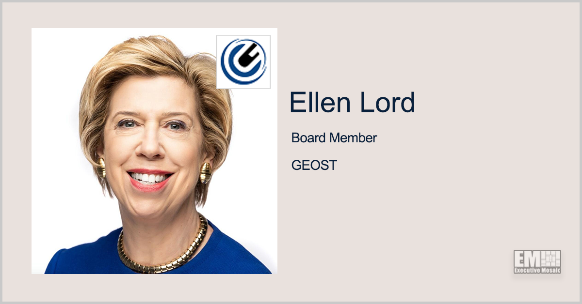 Former DOD Acquisition Chief Ellen Lord Named to GEOST Board