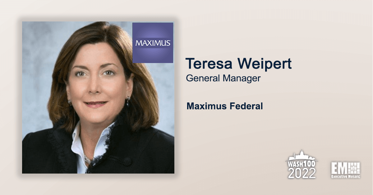Teresa Weipert, Maximus Federal GM, Gets 1st Wash100 Recognition