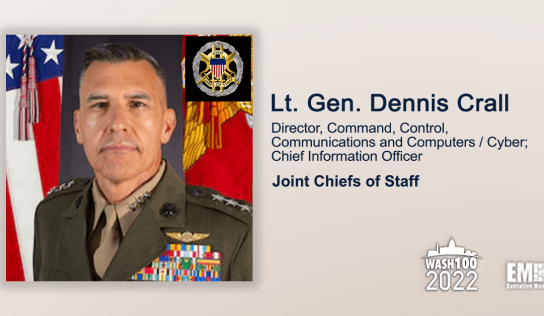 Lt. Gen. Dennis Crall Gets 2nd Wash100 Recognition