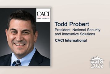 Todd Probert, CACI National Security Sector President, Gets 2nd Consecutive Wash100 Selection