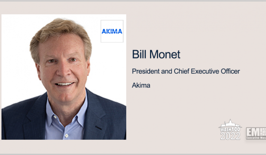 Bill Monet, Akima President & CEO, Gains 3rd Wash100 Recognition