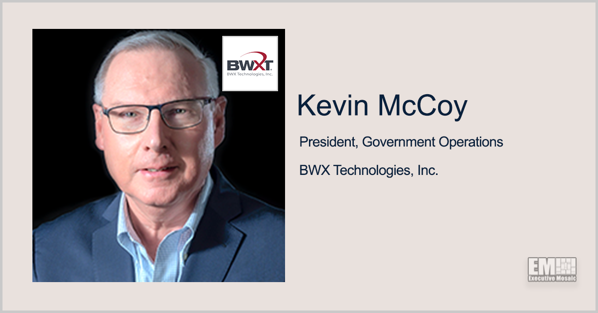 Navy Veteran Kevin McCoy to Head BWXT’s Government Segment in Reorg