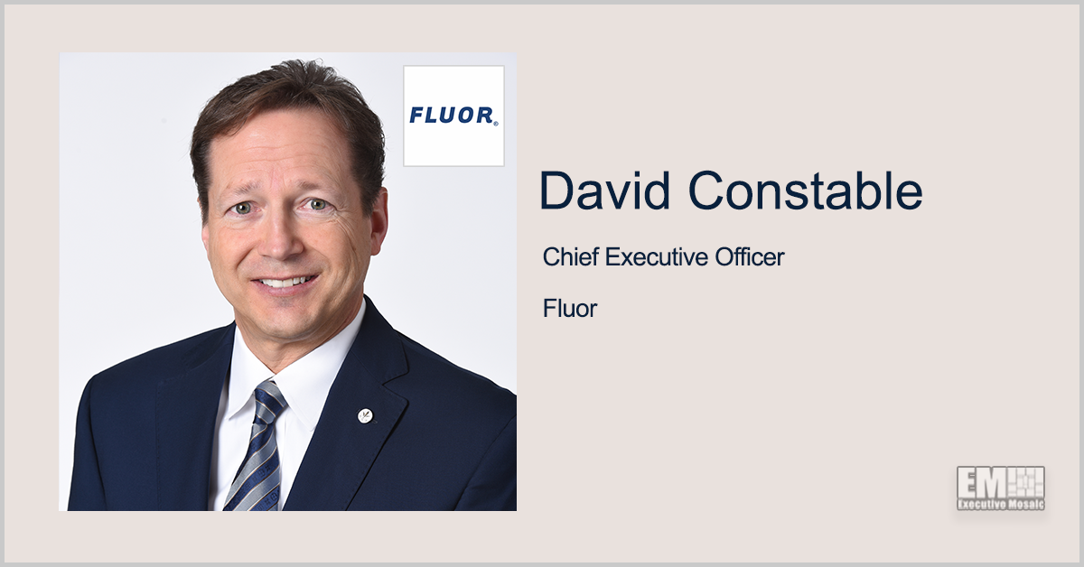 David Constable to Succeed Alan Boeckmann as Fluor Executive Chairman