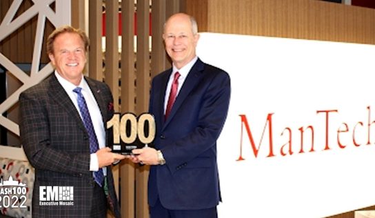 Kevin Phillips, ManTech Chairman, President & CEO, Receives 2022 Wash100 Recognition for Organic Expansion Leadership