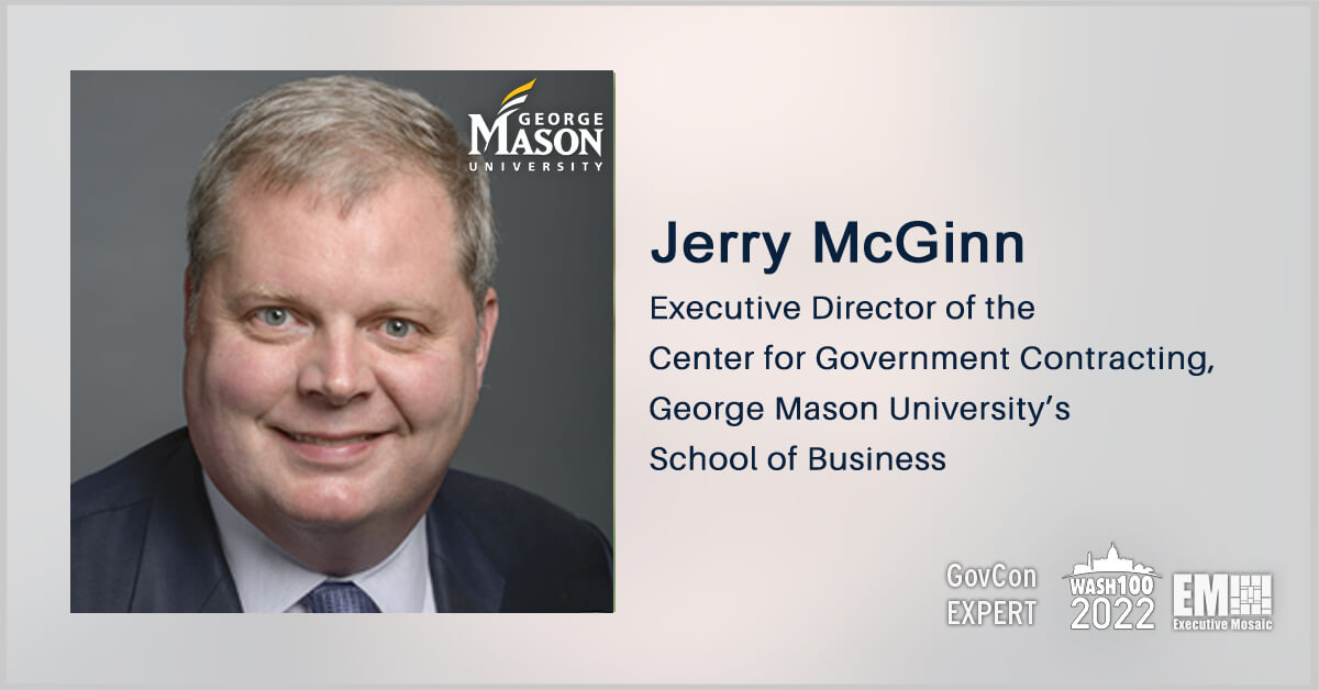 Jerry McGinn, GMU GovCon Center Executive Director, Gets 2nd Wash100 Recognition