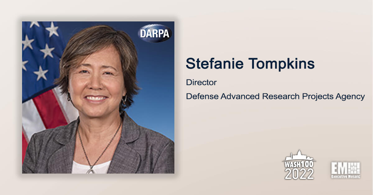 DARPA Director Stefanie Tompkins Awarded 1st Wash100 Recognition