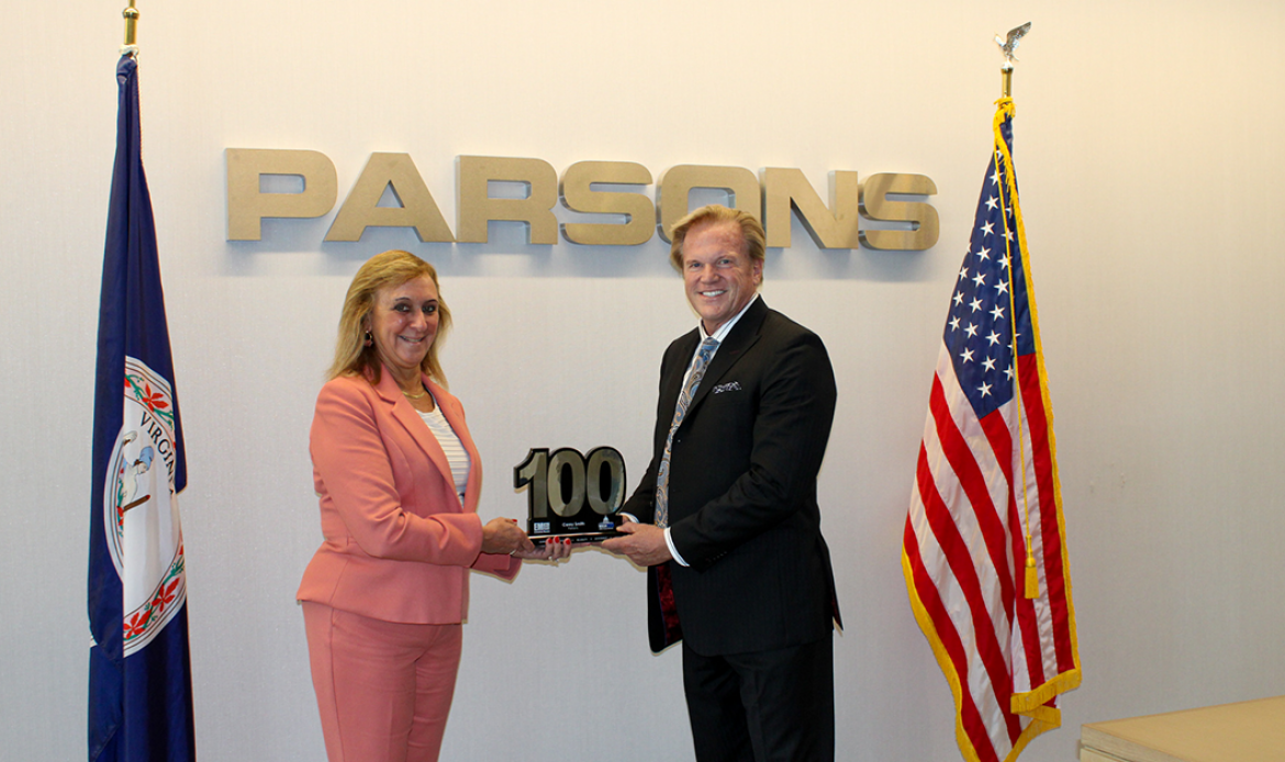 Parsons President, CEO Carey Smith Presented 4th Wash100 Award By Executive Mosaic CEO Jim Garrettson