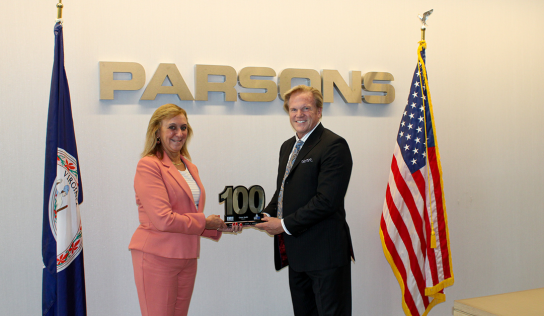 Parsons President, CEO Carey Smith Presented 4th Wash100 Award By Executive Mosaic CEO Jim Garrettson