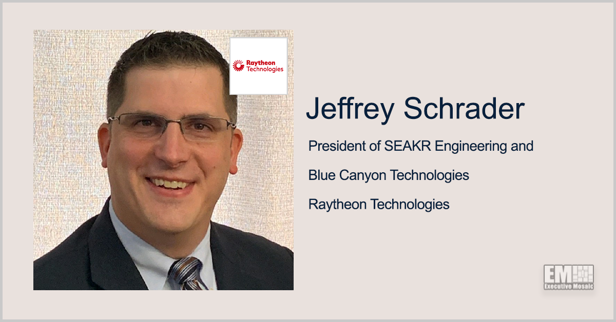 Jeffrey Schrader Promoted to President of Seakr Engineering & Blue Canyon Technologies at Raytheon I&S