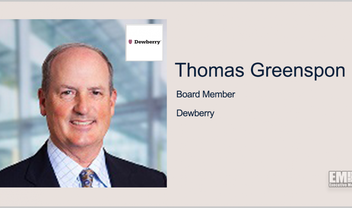 Former Booz Allen Exec Thomas Greenspon Joins Dewberry Board