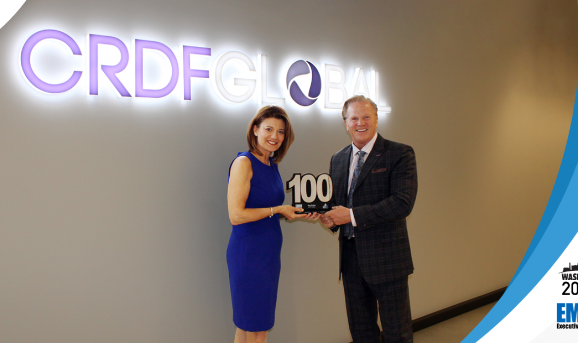 Executive Mosaic CEO Jim Garrettson Presents 2022 Wash100 Award to Tina Dolph, Chief Global Officer With CRDF Global